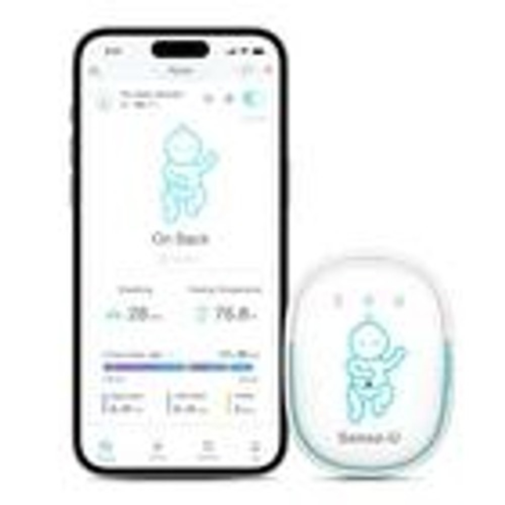Sense-U Baby Monitor SU210 Pink Breathing Rollover Temperature Smart Wearable